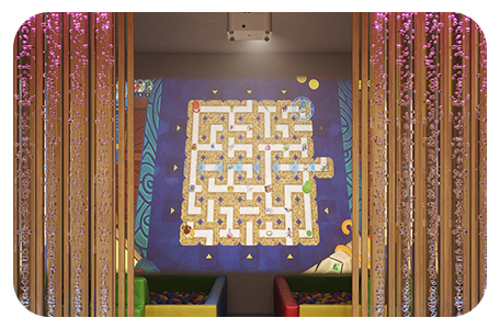 Кімната INTBOARD FUNSPACE з інтерактивною проєкційною стіною SENSO WL 142